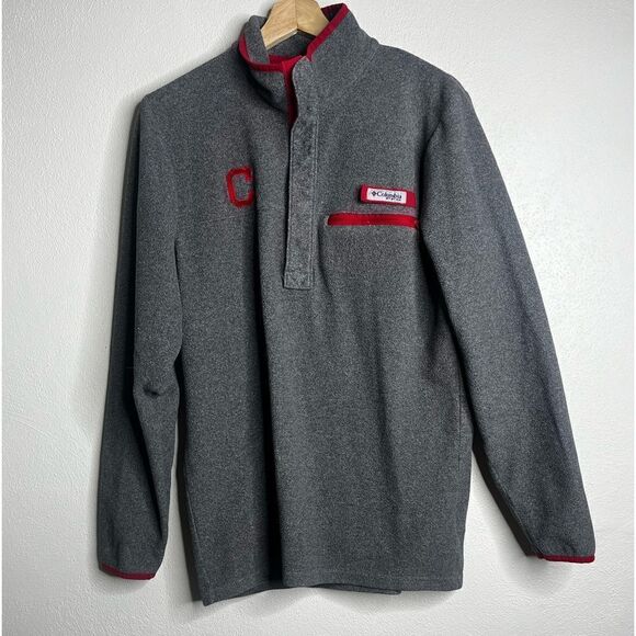 Cleveland guardians Columbia PFG fleece sweater men’s size small gray - Picture 1 of 9